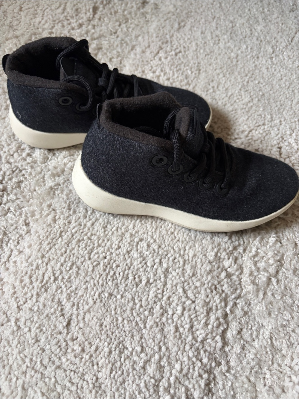 Allbirds Wool Mizzkes Runner-Up Charcoal Water Repellent Sneakers size 5